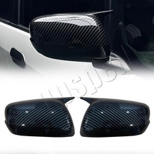 1pair Carbon Fiber Rearview Mirror Cap Cover Trim For Honda Fitjazz 2009-2013