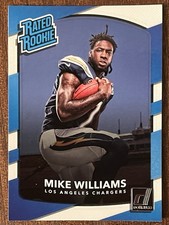 mike williams 2017 panini-donruss football rated rookie card no. 324. rookie card picture