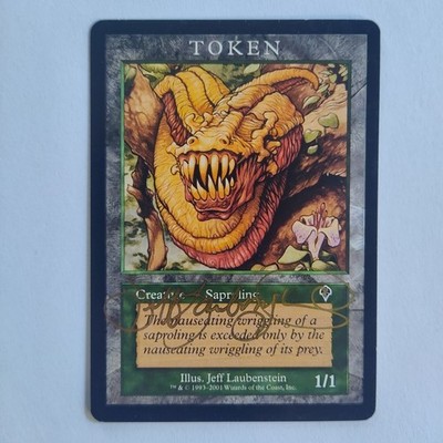 MTG Saproling Token Player Rewards - Signed by Artist Jeff Laubenstein (Gold)