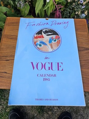 Fashion Drawing in Vogue Magazine Calender 1985 William Packer Thames & Hudson