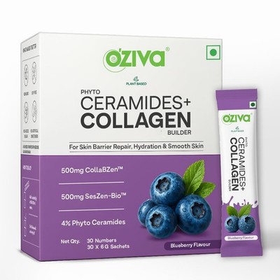 OZiva Veg Collagen Powder for Women  30 Sachets Long Expiry