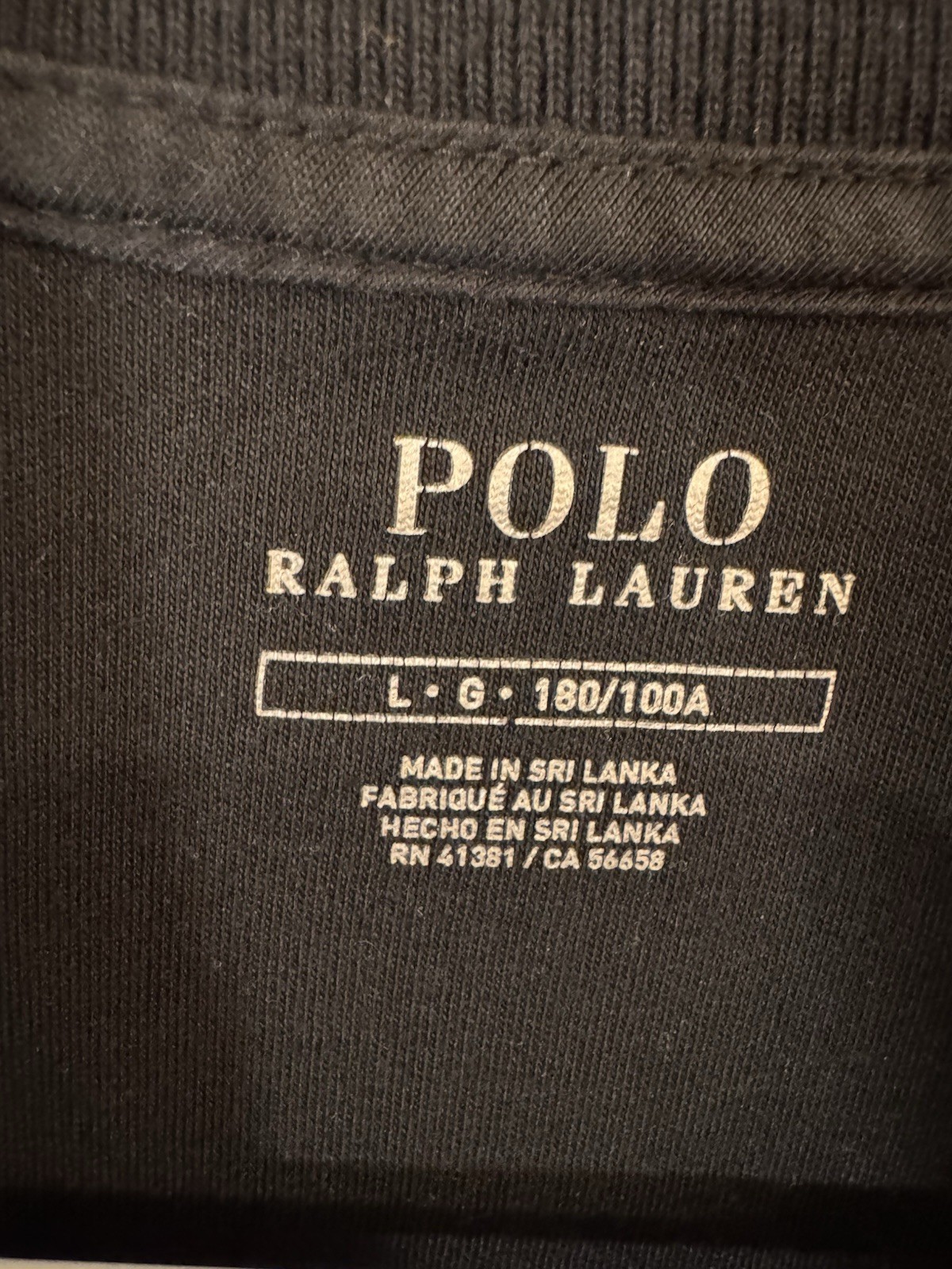 Polo Ralph Lauren Full Zip Track Jacket Uomo L Nero Bianco Righe Rosso Pony