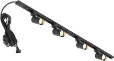 Plug in Track Lighting with Power Cord, 4-Light GU10 Track Lighting Kit with Tra