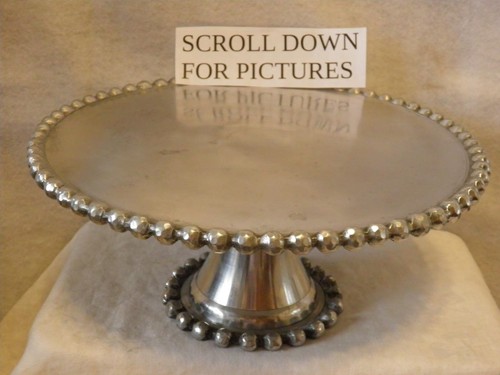 THRESHOLD PEWTER DESSERT STAND