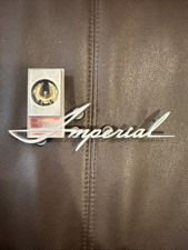 1964 1965 Chrysler Imperial Side Fender Script Emblem Name Plate Trim Badge 1964 1965 Chrysler Imperial Side Fender Script Emblem Name Plate Trim Badge