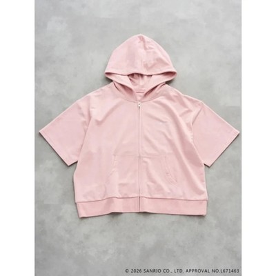Sanrio Characters Hello Kitty Short-Sleeve Zip Hoodie Pink 2026 Summer JP LTD
