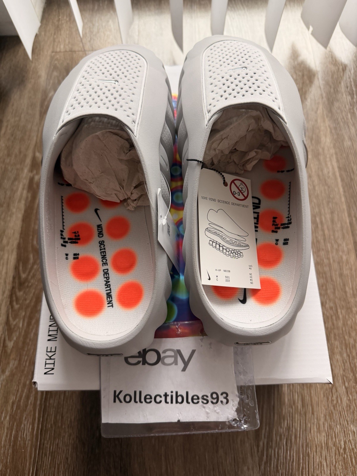 Nike Mind 001 Slide Light Smoke Grey (Women's) Size 12W / 10.5M Brand New thumbnail 2