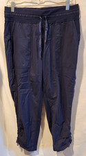 LULULEMON WOMEN'S DANCE STUDIO MID RISE CROPPED PANTS NAVY BLUE SIZE 8