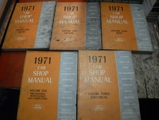 1971 Ford Mustang Thunderbird Ranchero Mercury Cougar Comet Service Manuals Shop