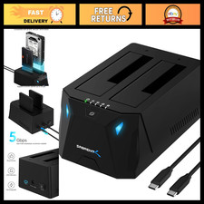 Dual-Bay USB-C Hard Drive Docking Station  Cloner for HDD/SSD - Fast Data Trans