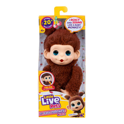 Little Live Pets My Baby Monkey Mini CHIKKI CHERRY Interactive 20+ Sounds