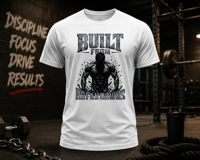 Built From Breakdowns Gym Shirt Mens Motivational Workout Fitness Graphic Tee