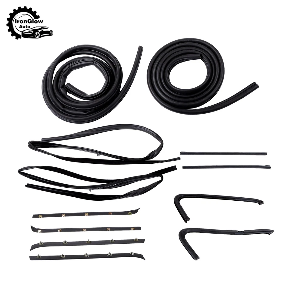 Durable Kit For Chevy GMC Pickup Truck 1973-1980 Door Weatherstrip Rubber Seal - Image 3 of 4