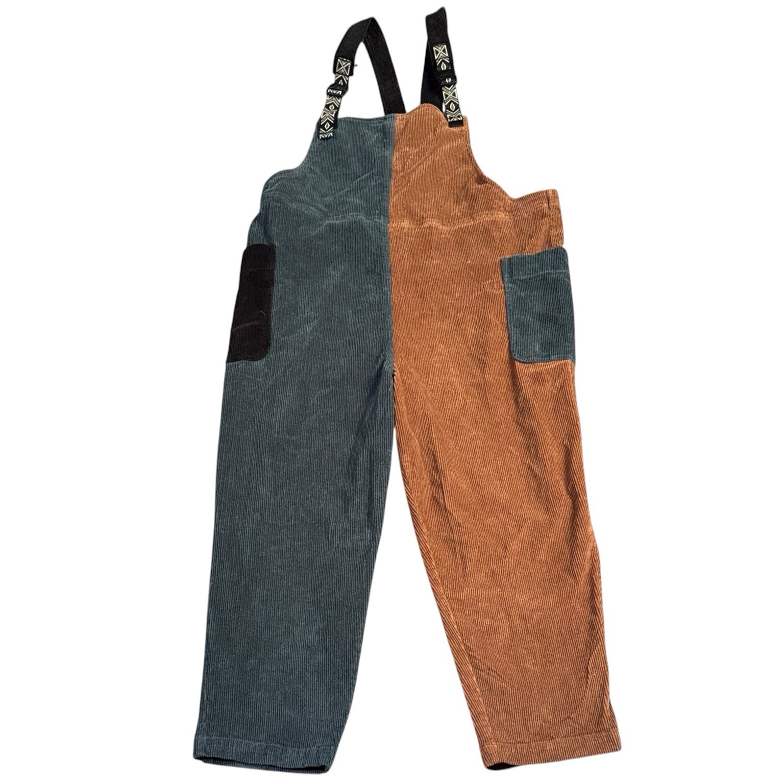 Mono de pana KAVU San Juan dos tonos bronceado y verde azulado para mujer XL