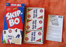 Skip-Bo Skip Bo Uno Kartenspiel alte Ausgabe blau rot von Mattel vollständig