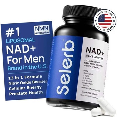 Selerb NAD+ Supplement for Men - With Liposomal-NAD+,CoQ10, L-Carnitine