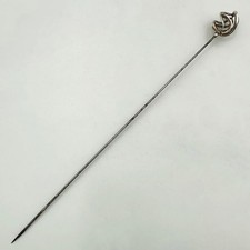 CHARLES HORNER HAT PIN STERLING SILVER ART NOUVEAU EDWARDIAN CHESTER 1907