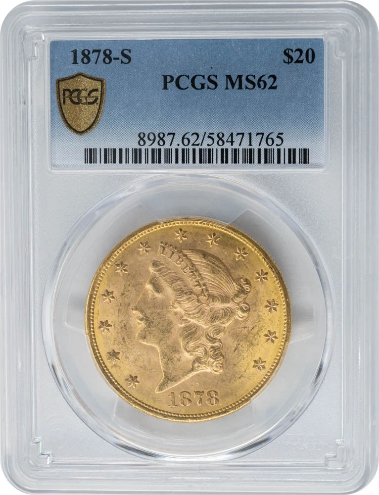 1878-S $20 Liberty MS62 PCGS Secure 950373-40
