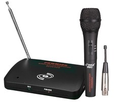 Pyle-PRO - Dual Function Wireless/Wired Microphone System Black PDWM100