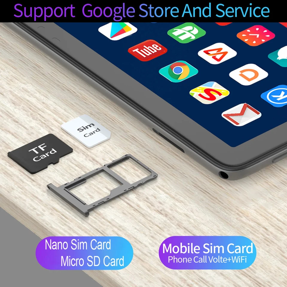 New 10.1 Inch Tablets Octa Core 3G Phone Call Dual SIM Dual Cameras 4+64GB Andro - Image 3 of 4