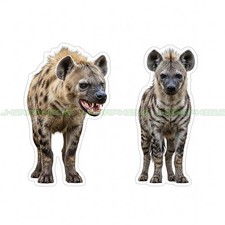 Hyena Wildlife Vinyl Decal Sticker 2 Pack C