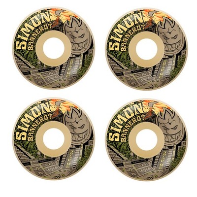 Spitfire Skateboard Wheels 54mm F4 Soft Sliders 93A Radial Full