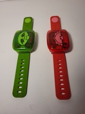 Lot of 2 Kids VTech PJ Masks Super Gekko Green Red Learning Watches