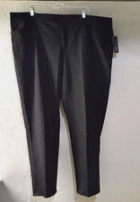 NEW CHAPS Perfectly Polished Super Stretch Black Dress Pant 2X size 22W NWT