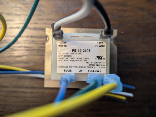 120 VAC to 24 VAC transformer