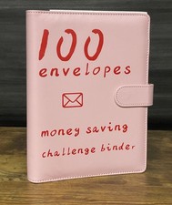100 Envelope Challenge Binder Savings Challenge, A Fun Way to Save 5,050,Pink