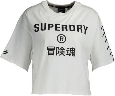 NEU !! Superdry Damen T-Shirt Oversize weiß-schwarz Gr. S