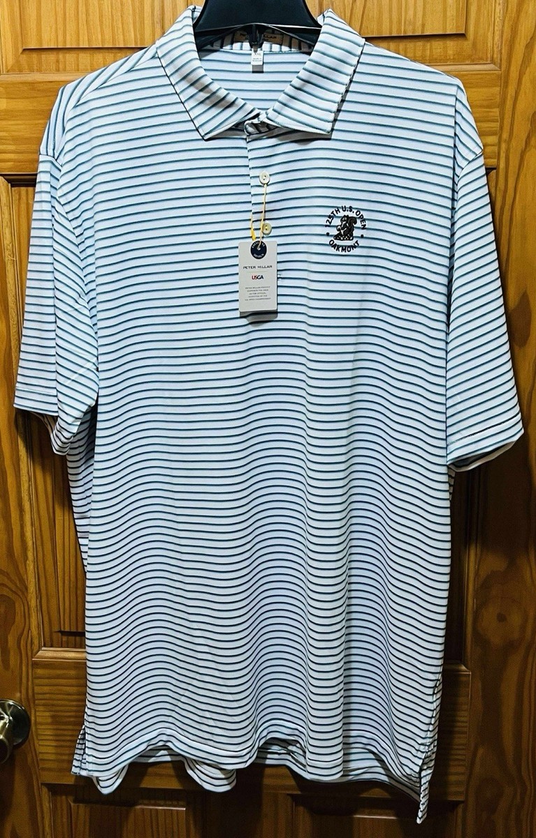 【超レア】PETER MILLAR／2025 U.S. Open Golfシャツ PETER MILLAR 2025 US OPEN OAKMONT WHITE GREEN BLUE SUMMER