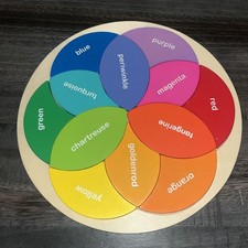 Horizon Group Classic Wood Wooden ART Color Wheel Puzzle 12 Pieces mixing colors
