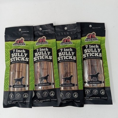 Redbarn Naturals- Bully Sticks 3pk ( Lot of 3) Premium Dog Chews Best In Class