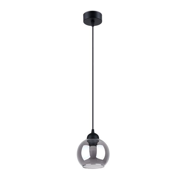 Suspension en acier noir Alino E27 idéale au-dessus d'un îlot de cuisine