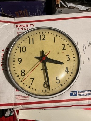 Vintage Simplex electric school wall clock