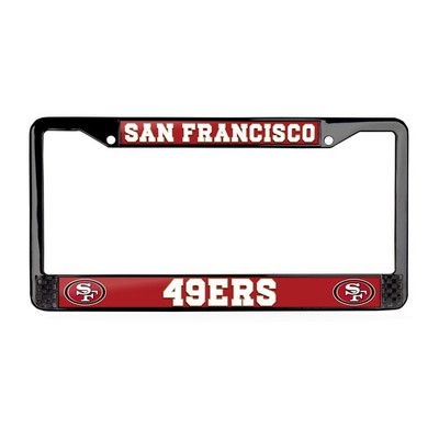 San Francisco 49ers NFL 3D Polyurethane Black License Plate Frame for Car-Truck