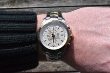 Tag Heuer Link Calibre 16 Chronograph 42mm 18K YG & Steel Silver Dial CJF2150 FS 8