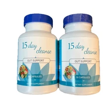 15-Day Cleanse - Gut and Colon Support Caffeine-Free Advanced Formula Non-GMO