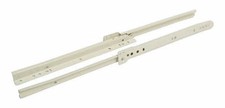 HAFELE Single Extension Self-closing Roller Drawer Runners 25kg Cream White