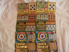 20 PHONY FAKE ALL WINNING WINNER SCRATCHOFF SCRATCHER LOTTERY TICKETS JOKE GAG