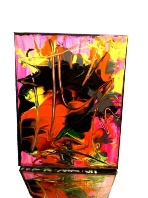 MUSK YAI ART 8X10 ABSTRACT MIXED MEDIA 1 OF A KIND PAINTING RTH 2024 | eBay