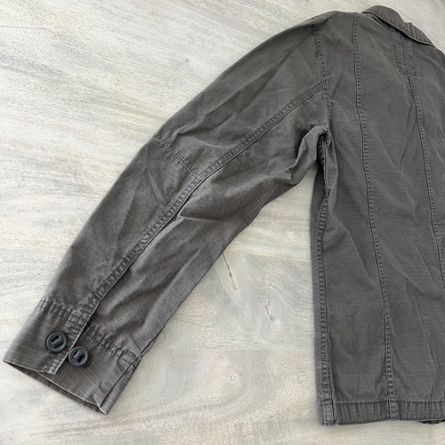 GAP Military Cargo Utility Zip Up Jacket Gray Mens Small Y2K 2000s - Picture 9 of 12
