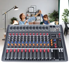 8/12/16 Channel USB Bluetooth Live Studio Audio Mixer Mixing Console Sound Pro 