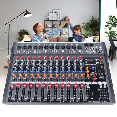 TBVECHI 8/12/16 Channel USB Bluetooth Live Studio Audio Mixer Mixing Console Sound Pro