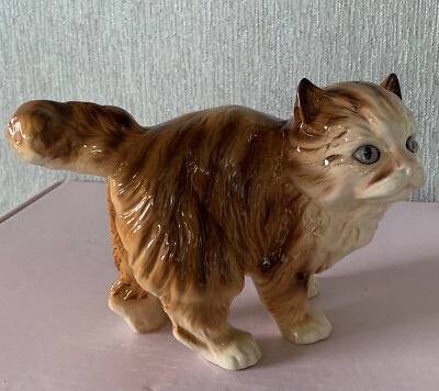 KATZE KÄTZCHEN INGWER FAST LEBENSGROSSES MODELL VON MELBA WARE KERAMIK PERFEKT