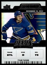 2022-23 Upper Deck Credentialsl Debut Ticket Access Tyler Tucker 334/999 St.