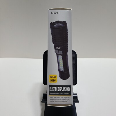 Super Bright Flashlight with Electric Display Zoom Type-C Charging.
