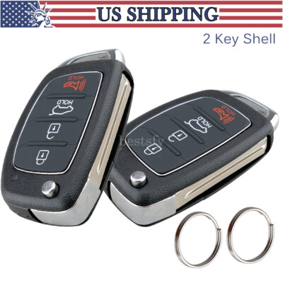 2 Replacement For 2015 2016 2017 2018 2019 Hyundai Sonata Flip Key Fob Shell