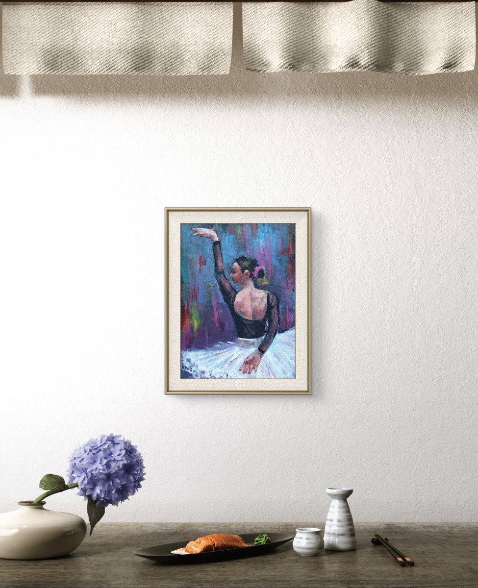 Women Ballet art figure ballerina Dancer Original Acrylic painting